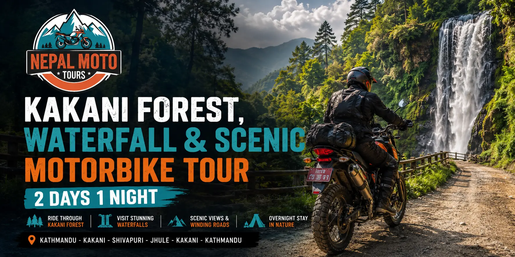 Kakani Forest, Waterfall & Scenic Motorbike Tour - 2 Days 1 Night