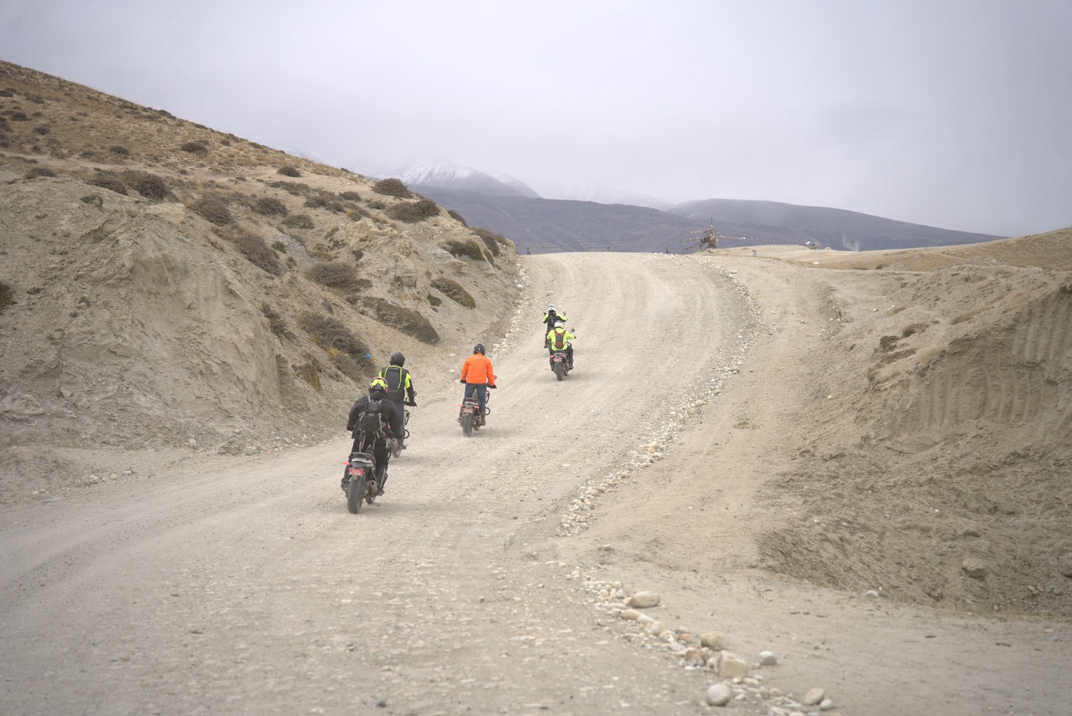Riders group on the way to upper mustang